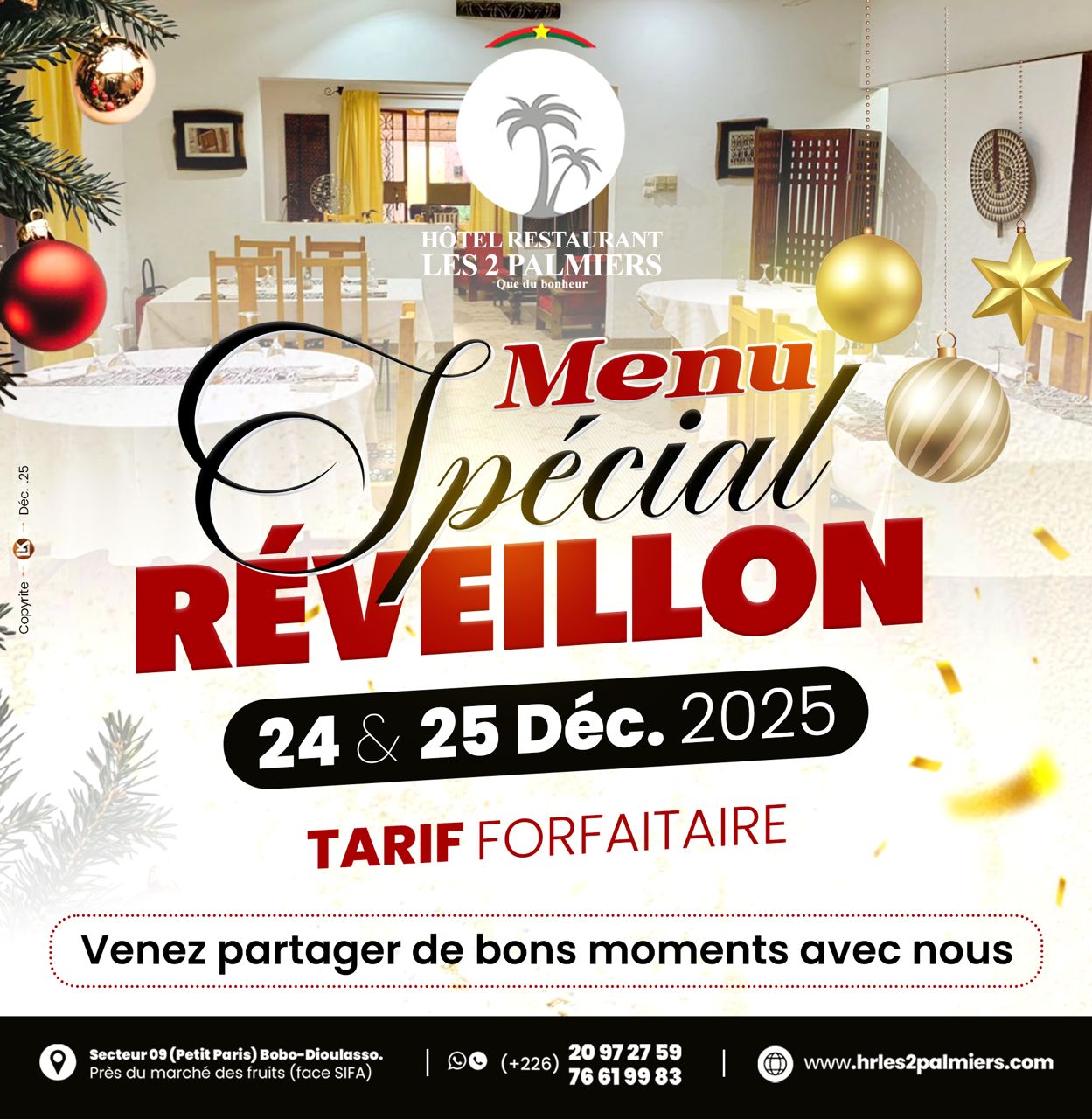 Menu Spécial Réveillon 2025